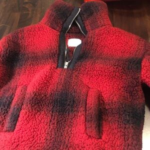 Abercrombie & Fitch Red and Black Sweater